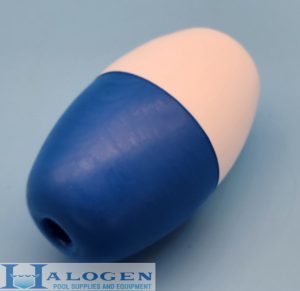 (916BW) - 3" x 5" Blue-White Standard Polyethylene Float for 3/8" Rope