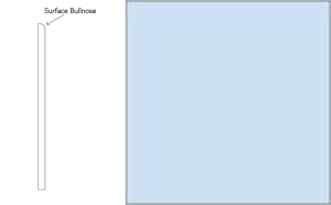 1593B - 6 Inch (in) x 6 Inch (in) Bullnose Pool Tile - Light Blue